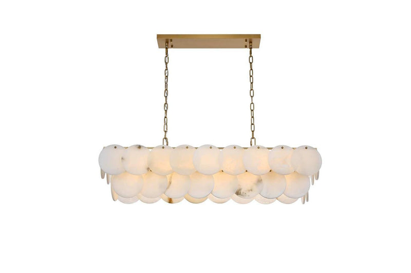 Elegant Lighting 1010D42SG-11ST 17 Light Chandelier, Satin Gold