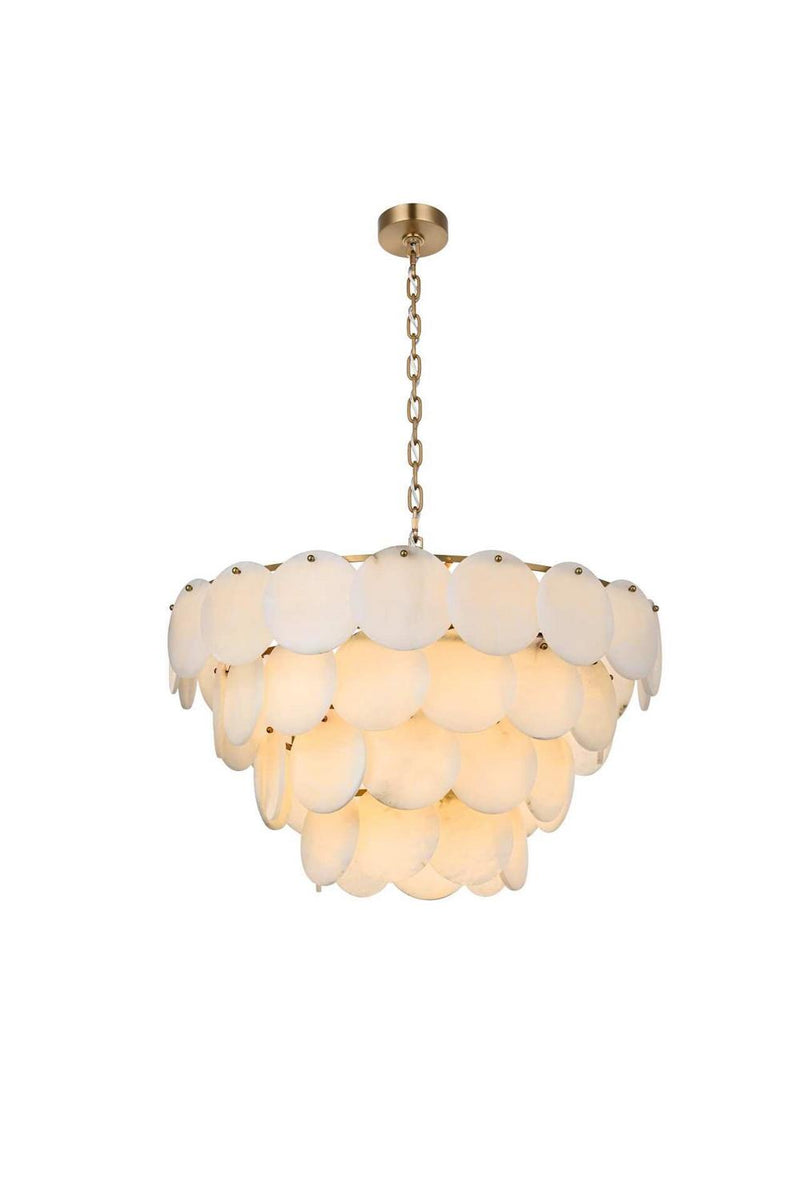 Elegant Lighting 1010G30SG-11ST 21 Light Chandelier, Satin Gold