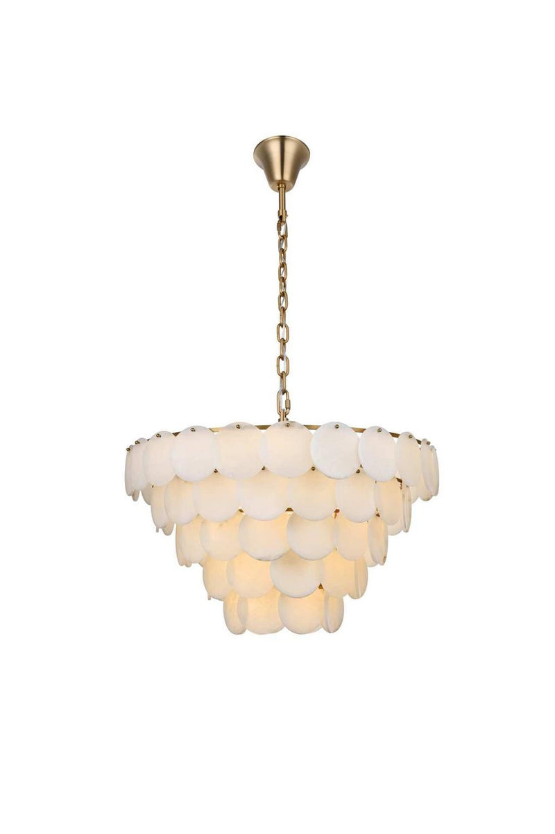 Elegant Lighting 1010G36SG-11ST 29 Light Chandelier, Satin Gold