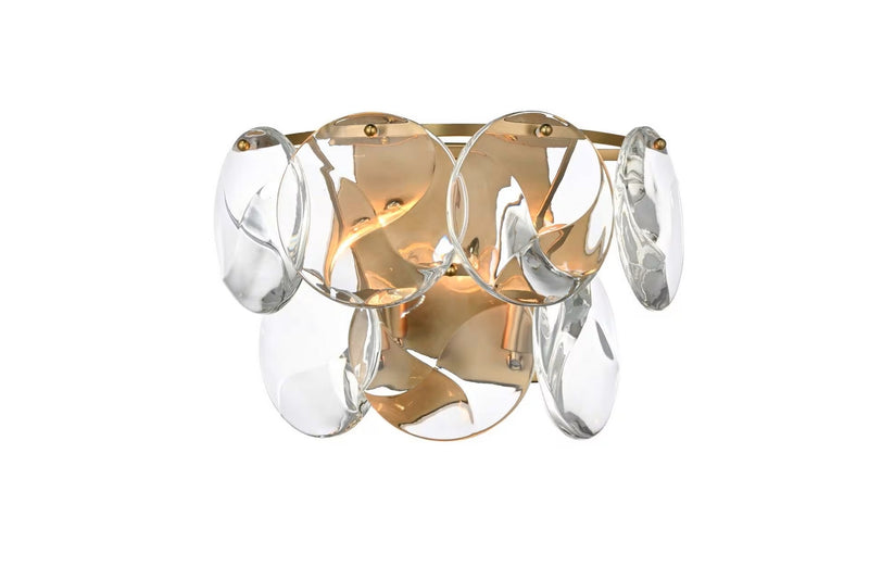 Elegant Lighting 1010W16SG-01CR Three Light Wall Sconce, Satin Gold