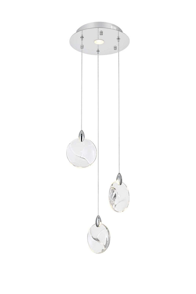 Elegant Lighting 1012D12C-01CR LED Pendant, Chrome