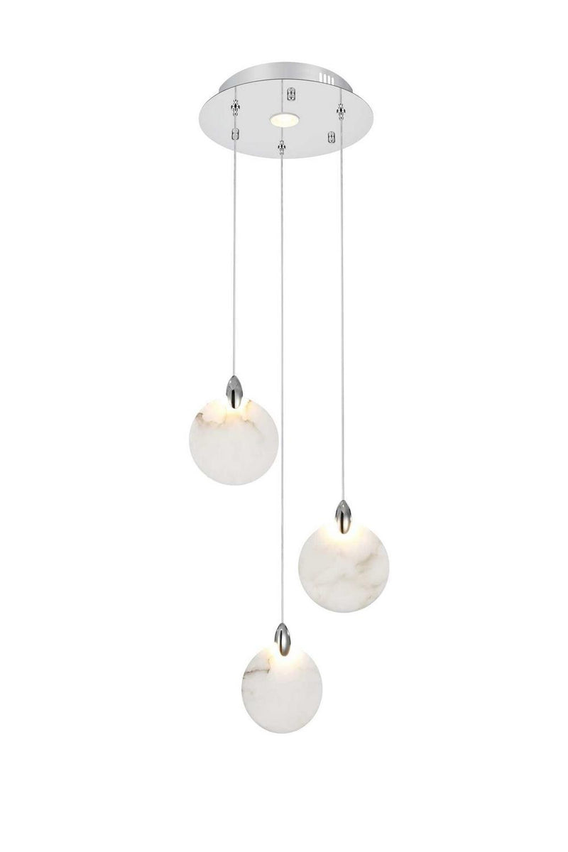 Elegant Lighting 1012D12C-11ST LED Pendant, Chrome