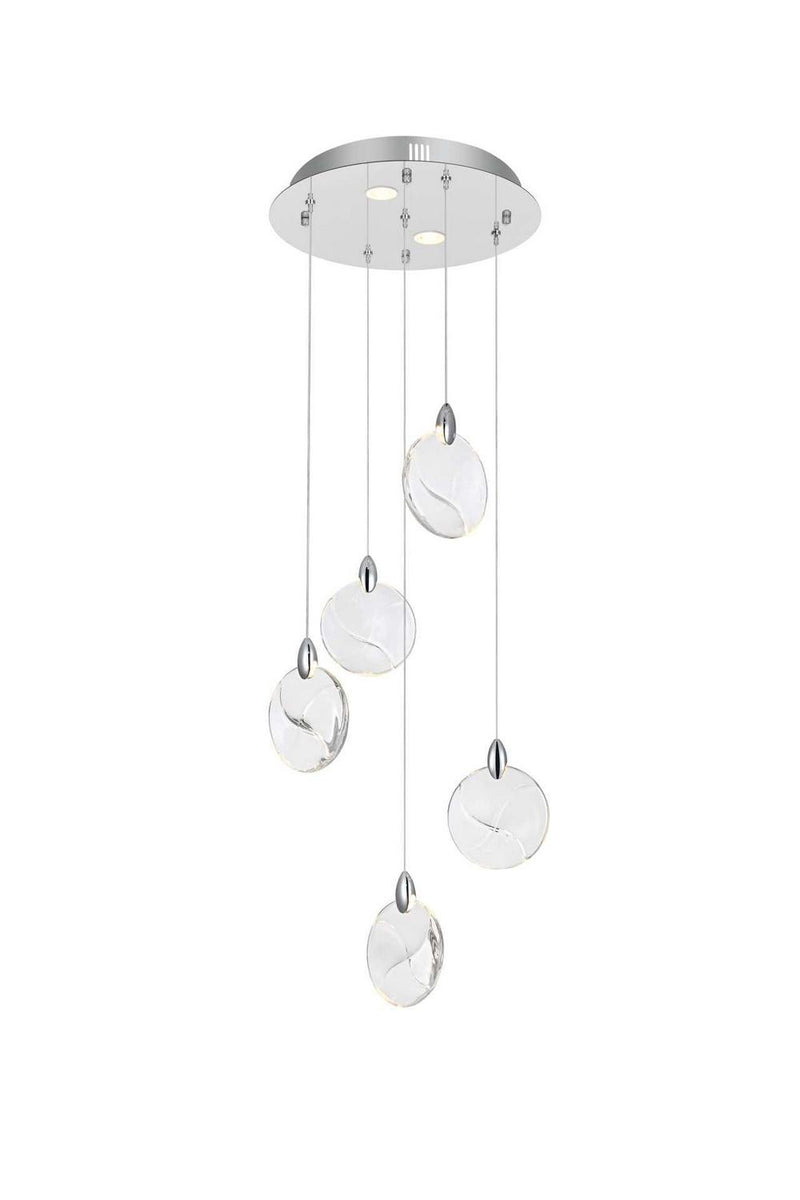 Elegant Lighting 1012D16C-01CR LED Pendant, Chrome