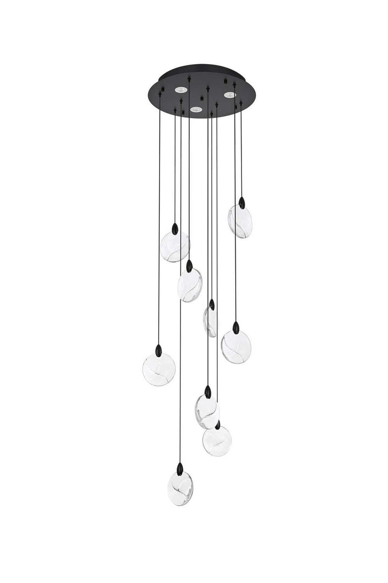Elegant Lighting 1012D20BK-01CR LED Pendant, Black