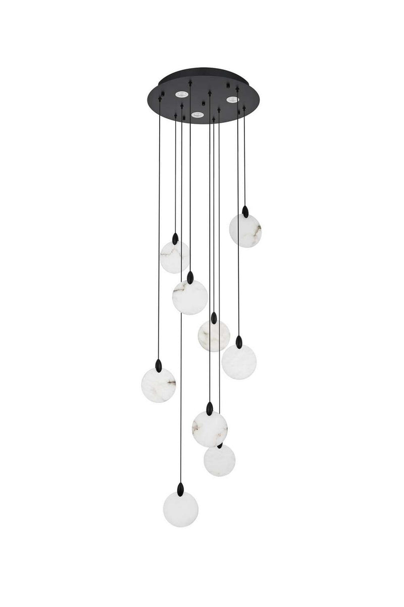 Elegant Lighting 1012D20BK-11ST LED Pendant, Black