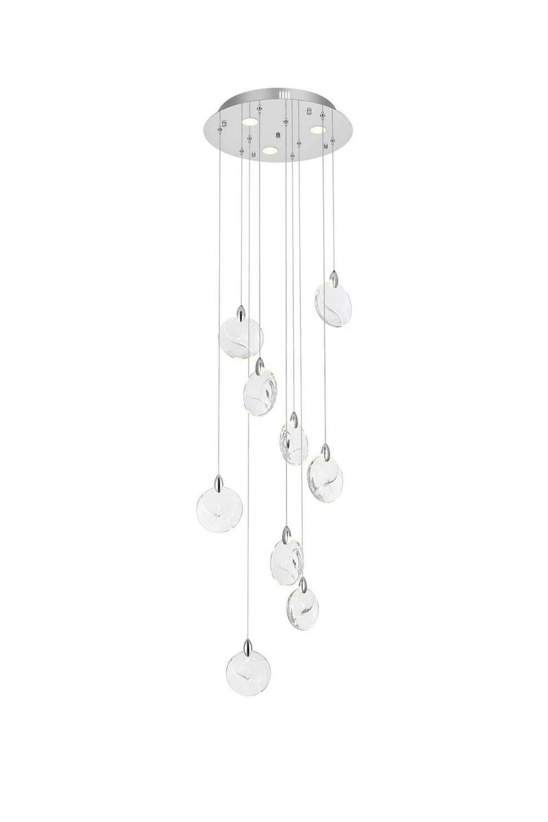 Elegant Lighting 1012D20C-01CR LED Pendant, Chrome