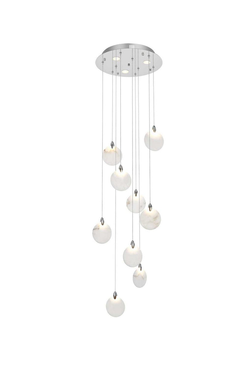 Elegant Lighting 1012D20C-11ST LED Pendant, Chrome