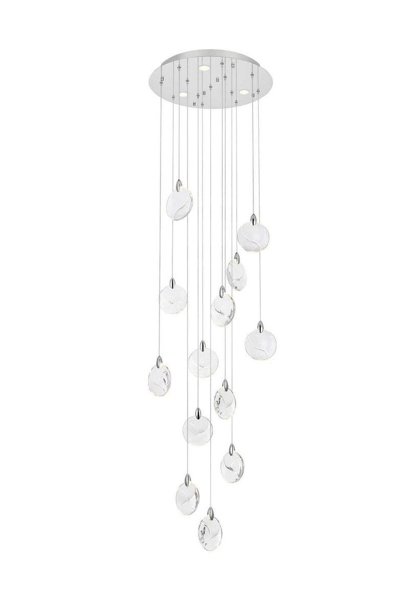 Elegant Lighting 1012D24C-01CR LED Pendant, Chrome