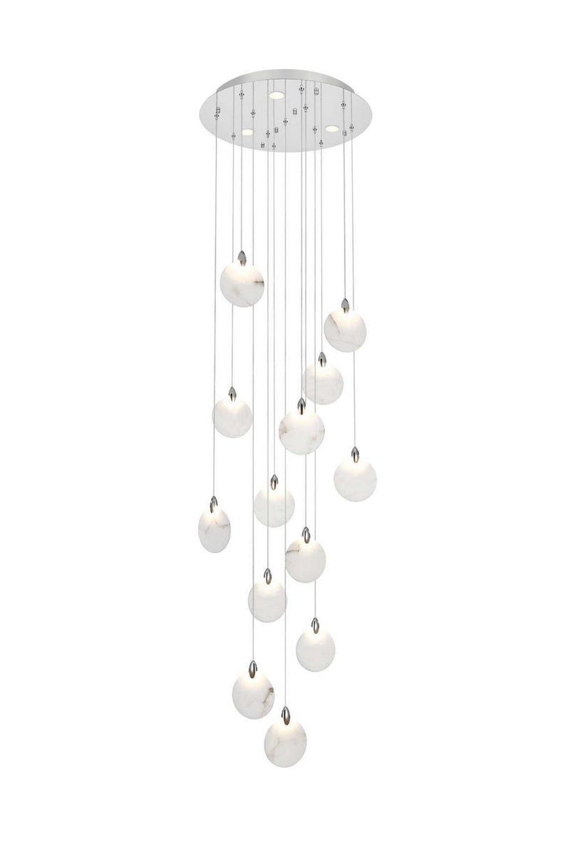Elegant Lighting 1012D24C-11ST LED Pendant, Chrome