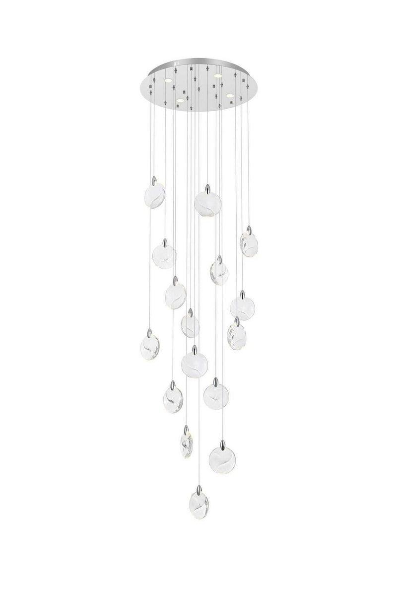 Elegant Lighting 1012D28C-01CR LED Pendant, Chrome