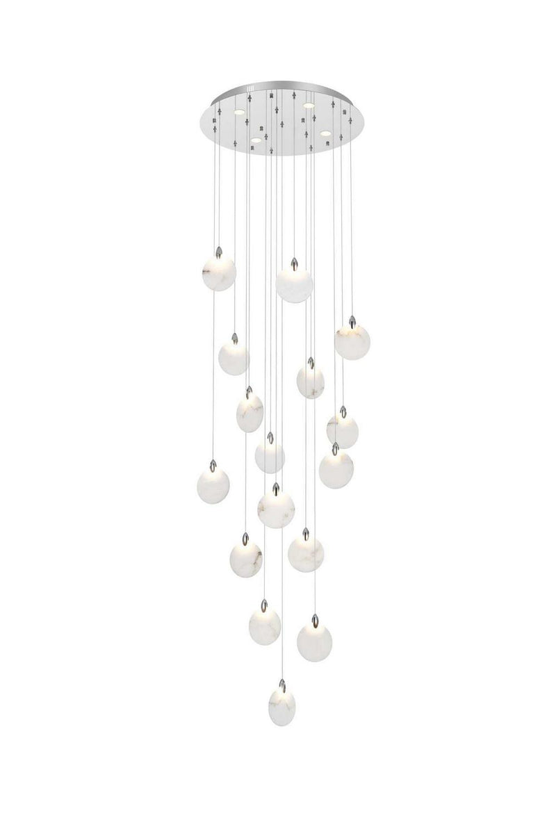 Elegant Lighting 1012D28C-11ST LED Pendant, Chrome