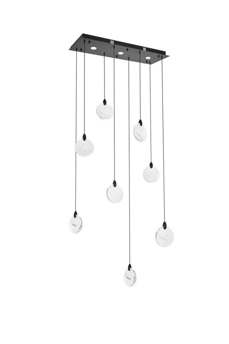 Elegant Lighting 1012D36BK-01CR LED Pendant, Black