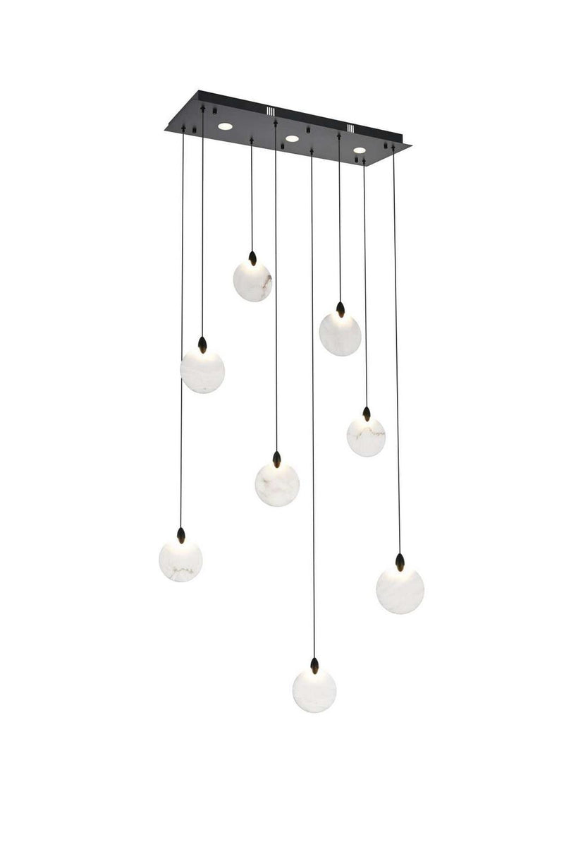 Elegant Lighting 1012D36BK-11ST LED Pendant, Black