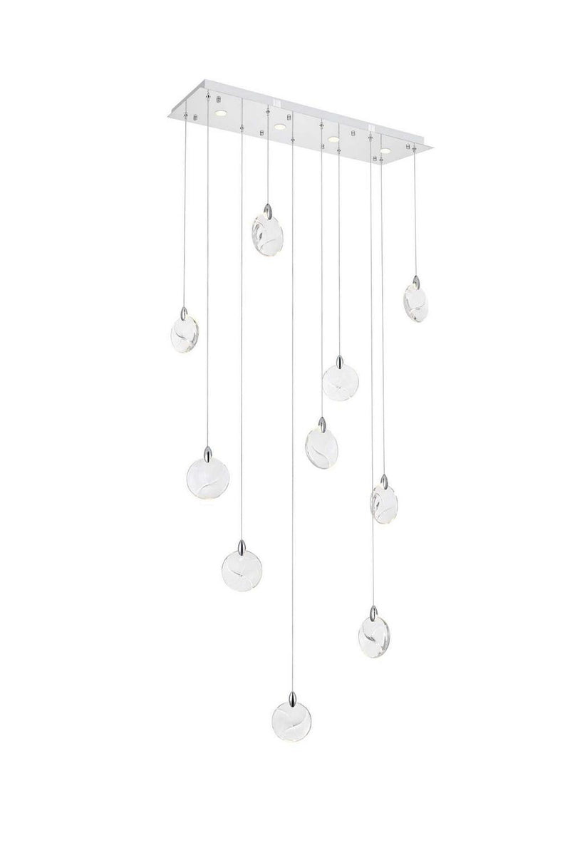 Elegant Lighting 1012D42C-01CR LED Pendant, Chrome