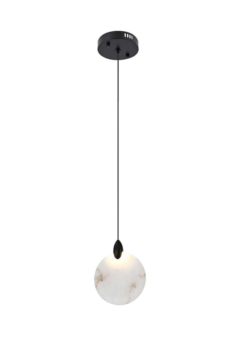 Elegant Lighting 1012D6BK-11ST LED Pendant, Black