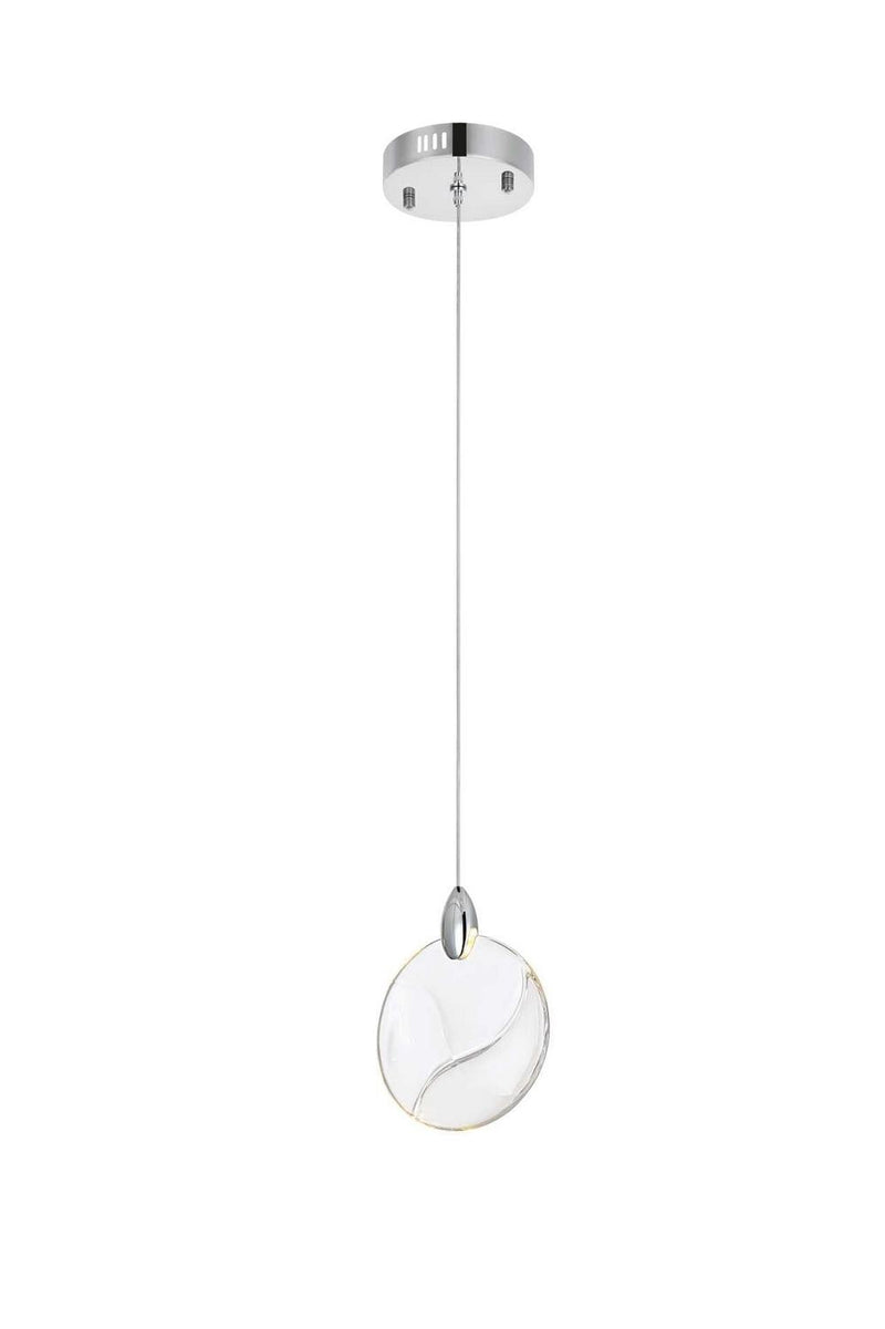 Elegant Lighting 1012D6C-01CR LED Pendant, Chrome
