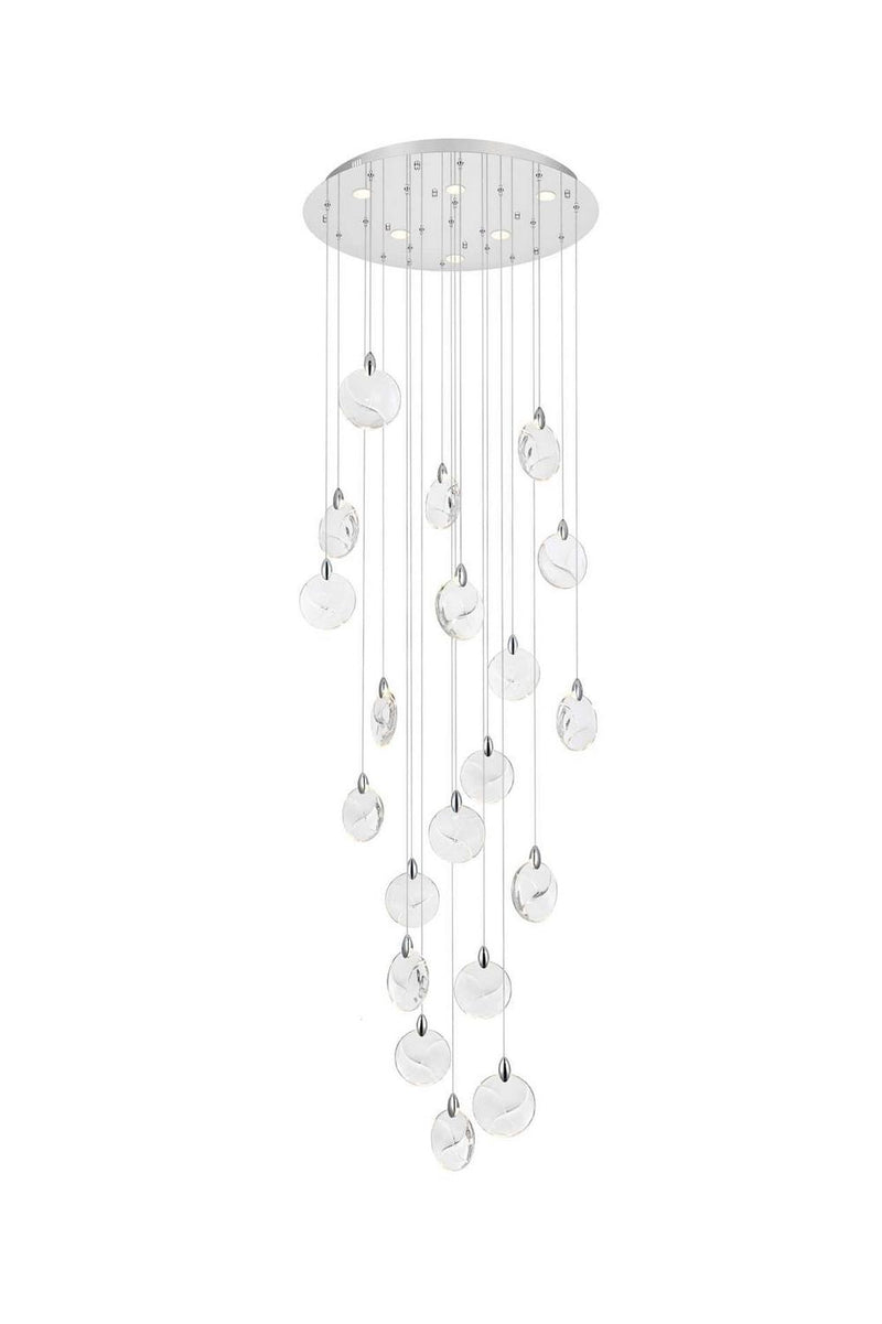 Elegant Lighting 1012G32C-01CR LED Chandelier, Chrome