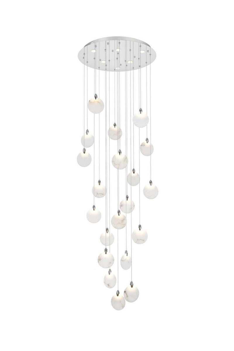 Elegant Lighting 1012G32C-11ST LED Chandelier, Chrome