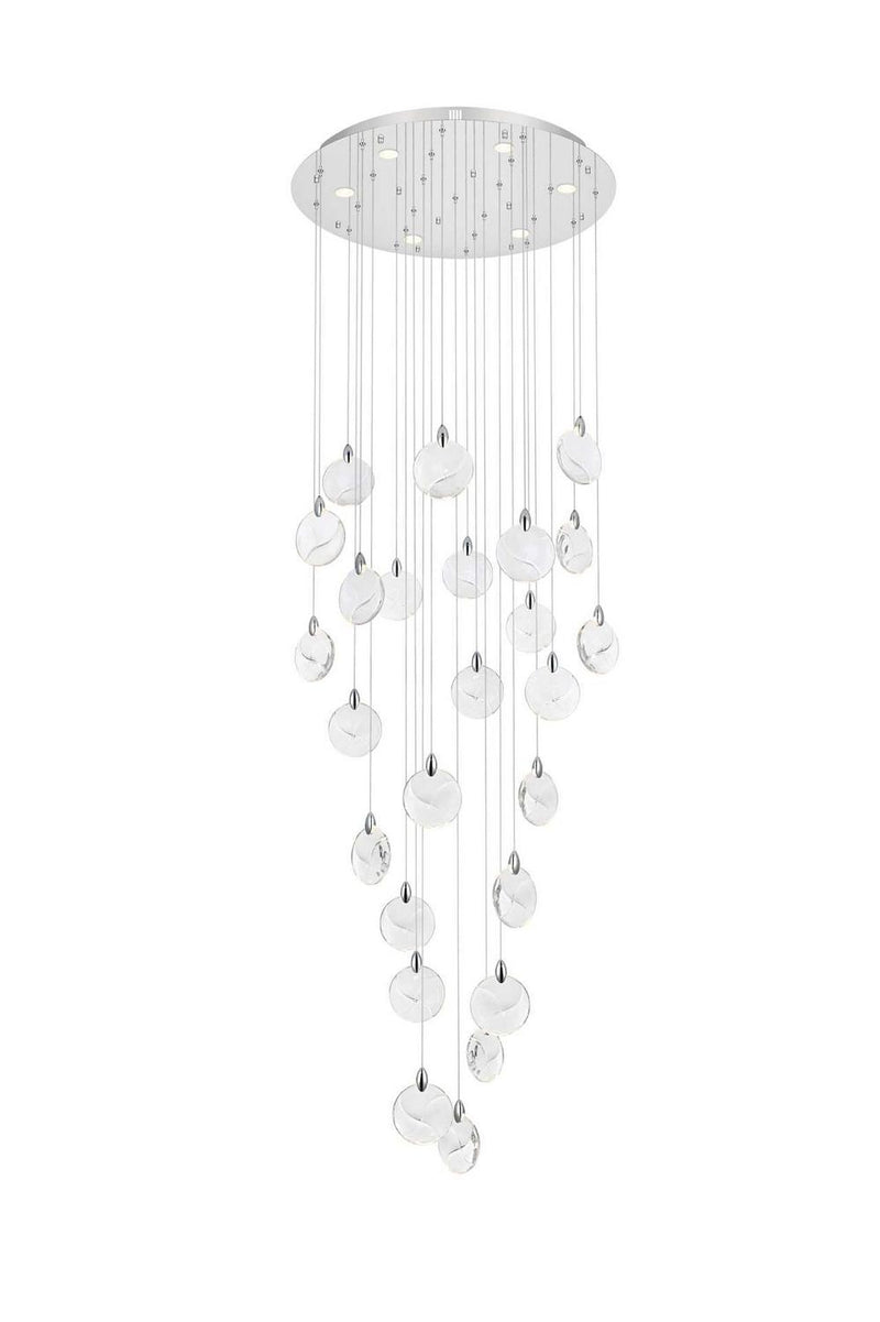 Elegant Lighting 1012G36C-01CR LED Chandelier, Chrome
