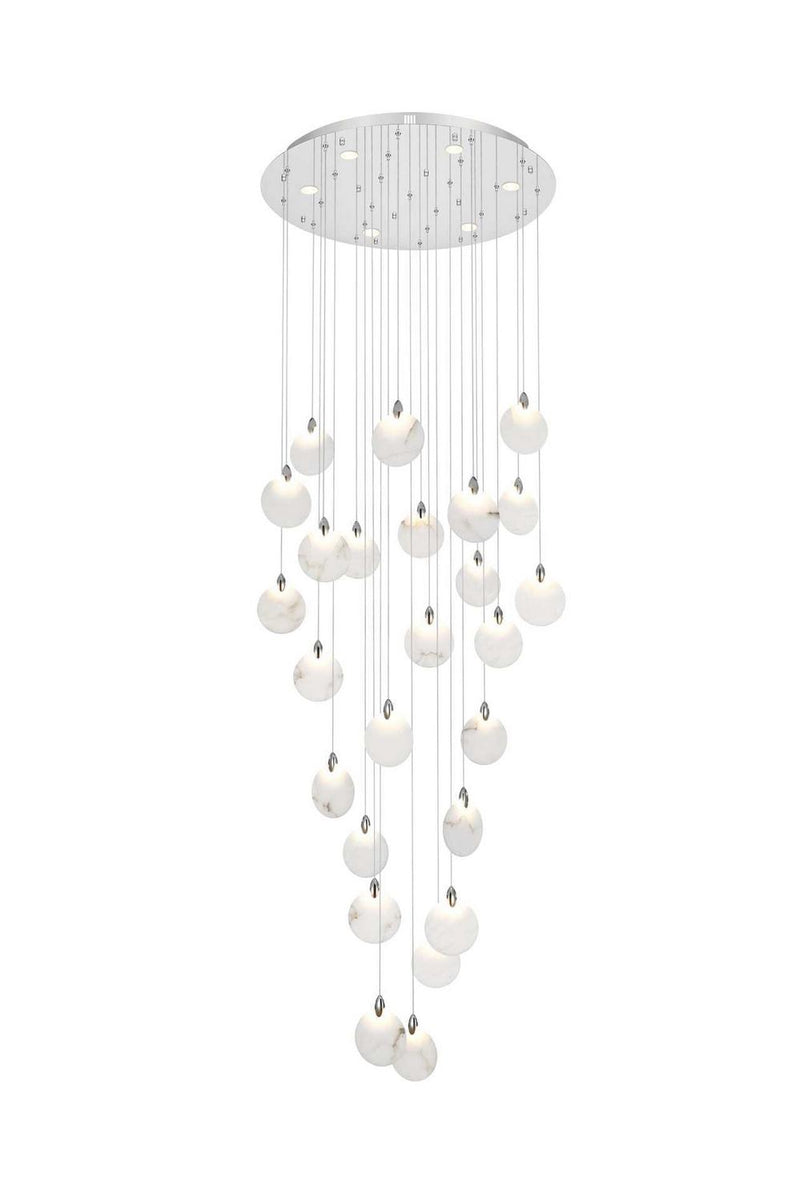 Elegant Lighting 1012G36C-11ST LED Chandelier, Chrome