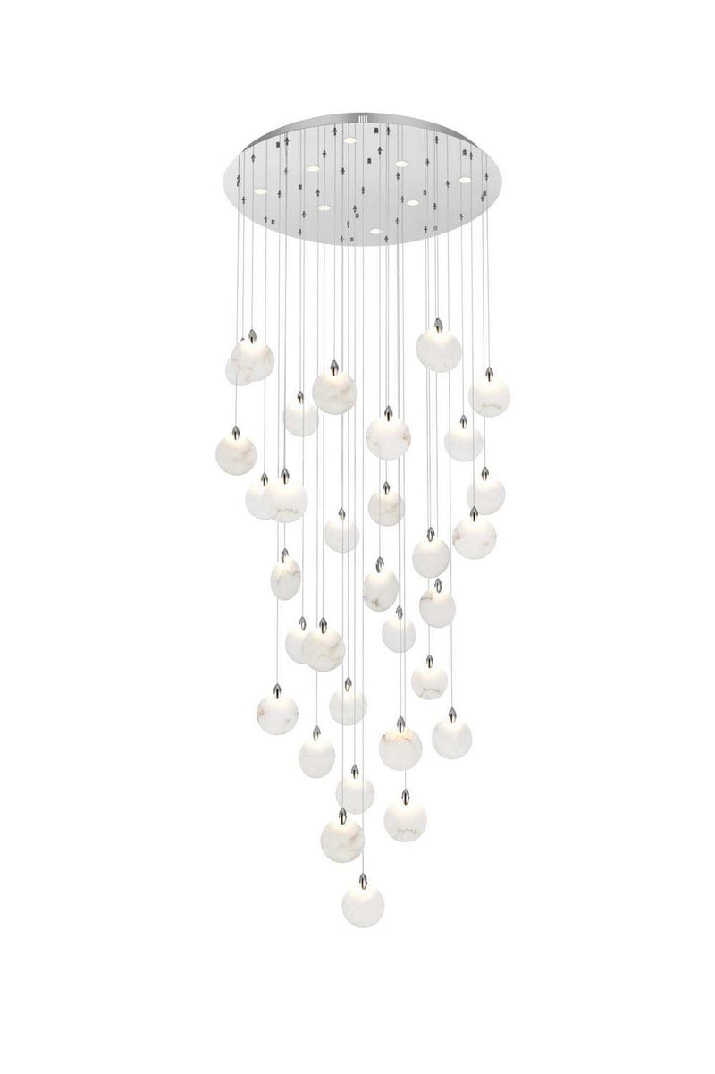 Elegant Lighting 1012G42C-11ST LED Chandelier, Chrome