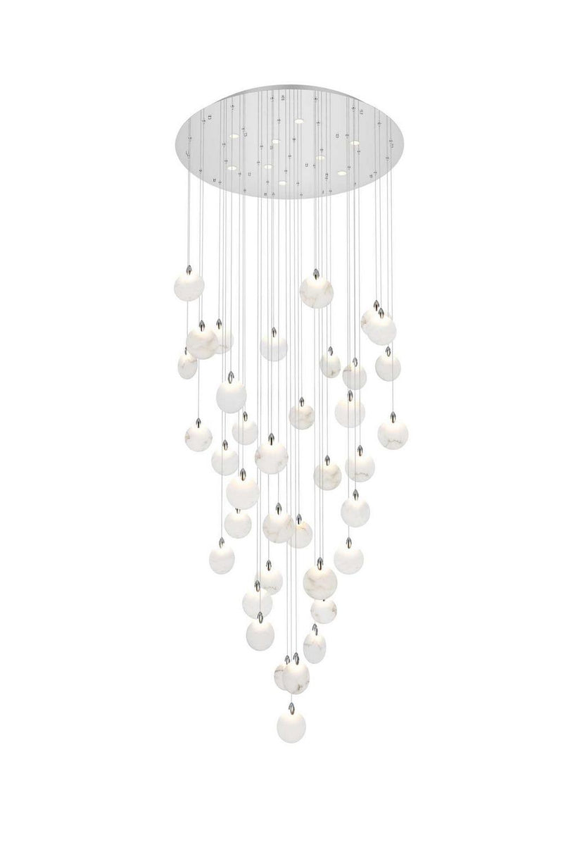 Elegant Lighting 1012G48C-11ST LED Chandelier, Chrome