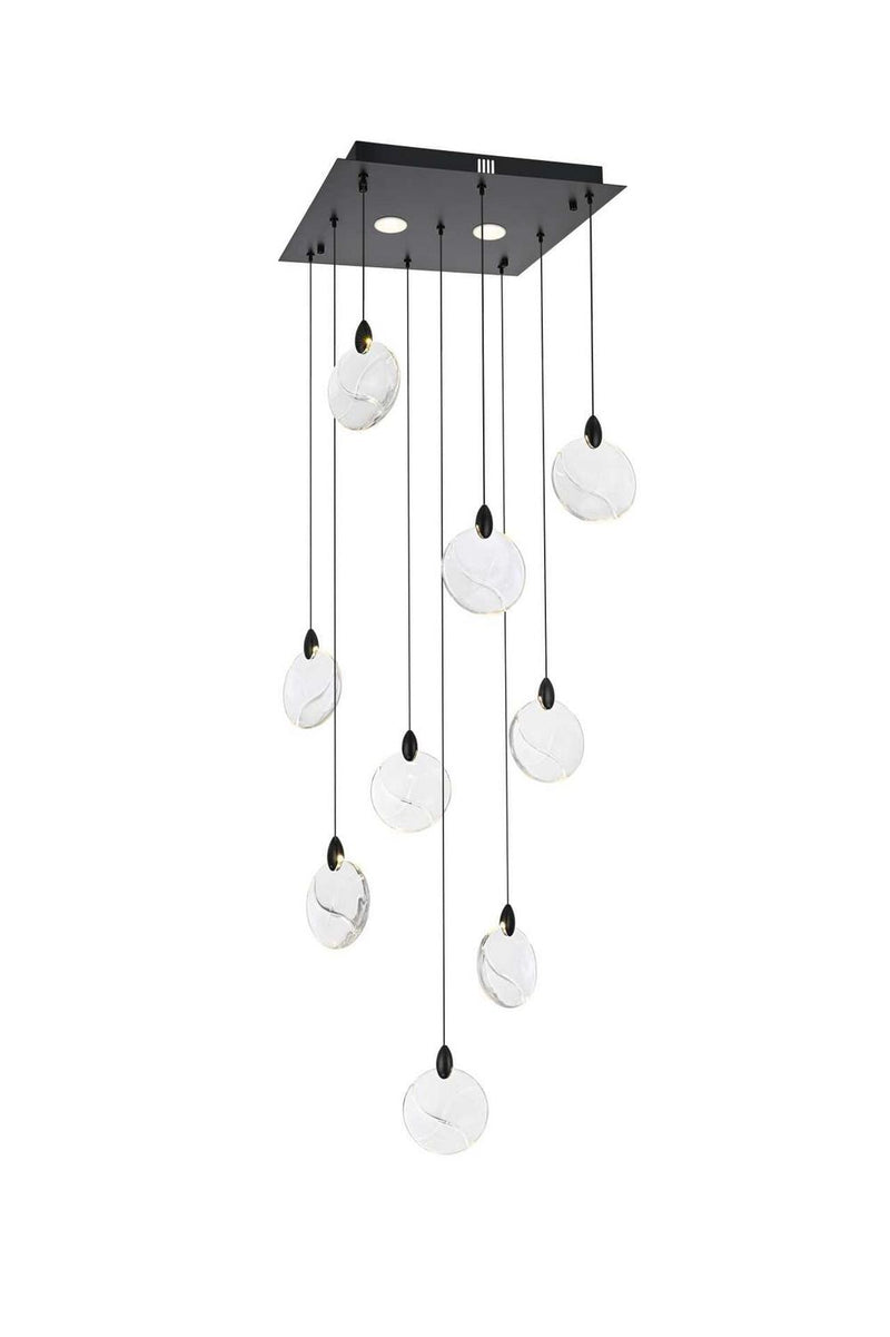 Elegant Lighting 1012S20BK-01CR LED Pendant, Black