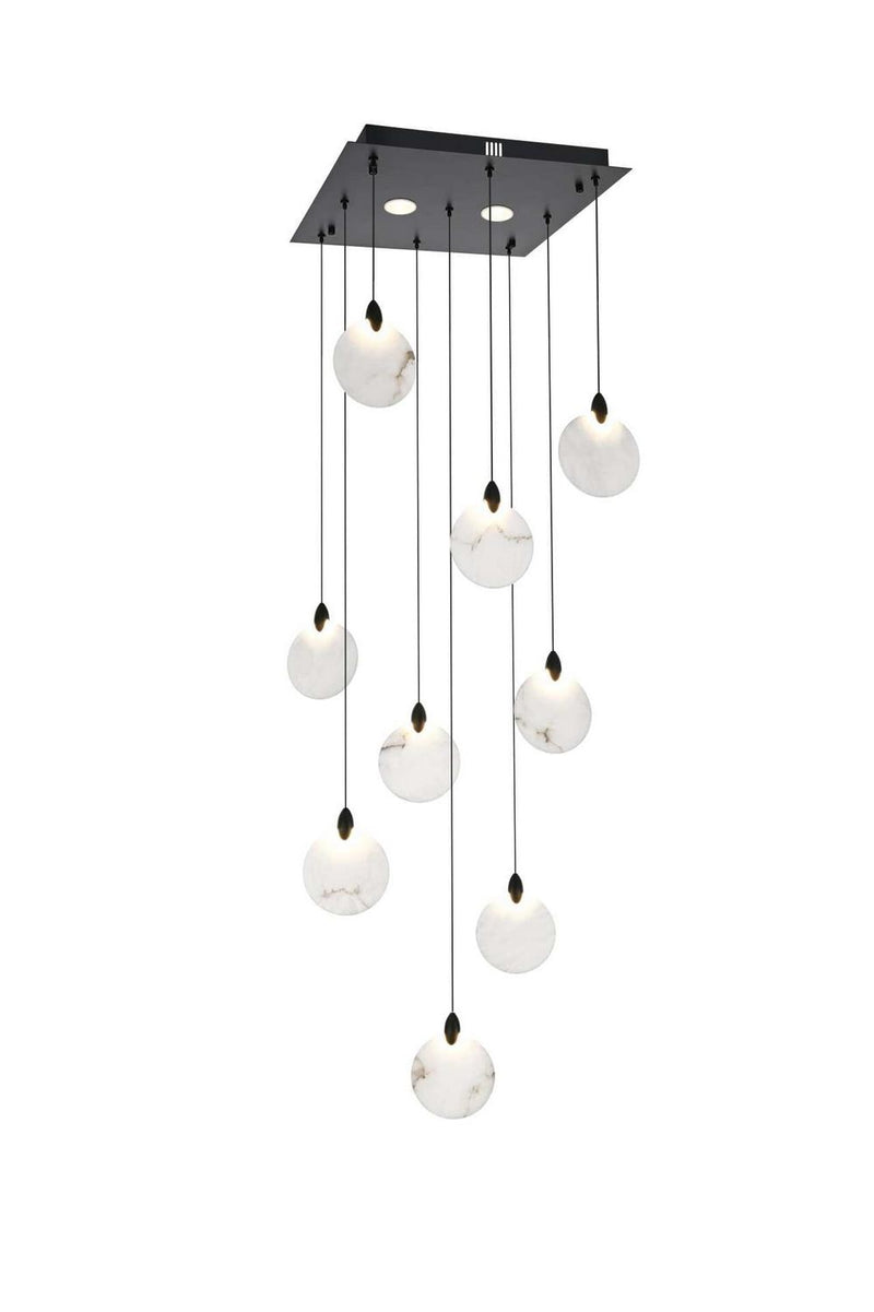 Elegant Lighting 1012S20BK-11ST LED Pendant, Black