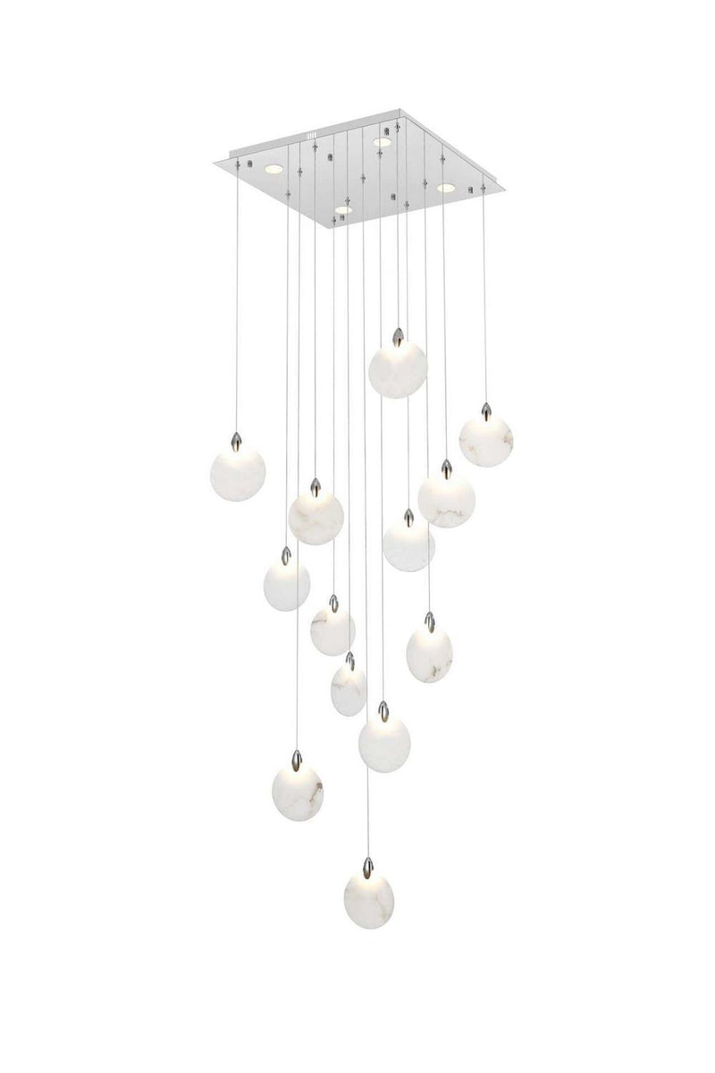 Elegant Lighting 1012S26C-11ST LED Pendant, Chrome