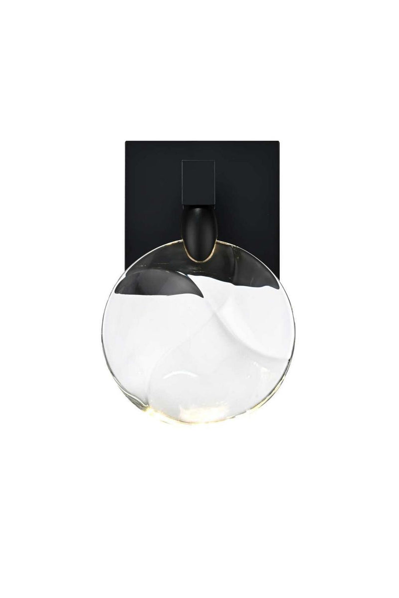 Elegant Lighting 1012W6BK-01CR LED Wall Sconce, Black