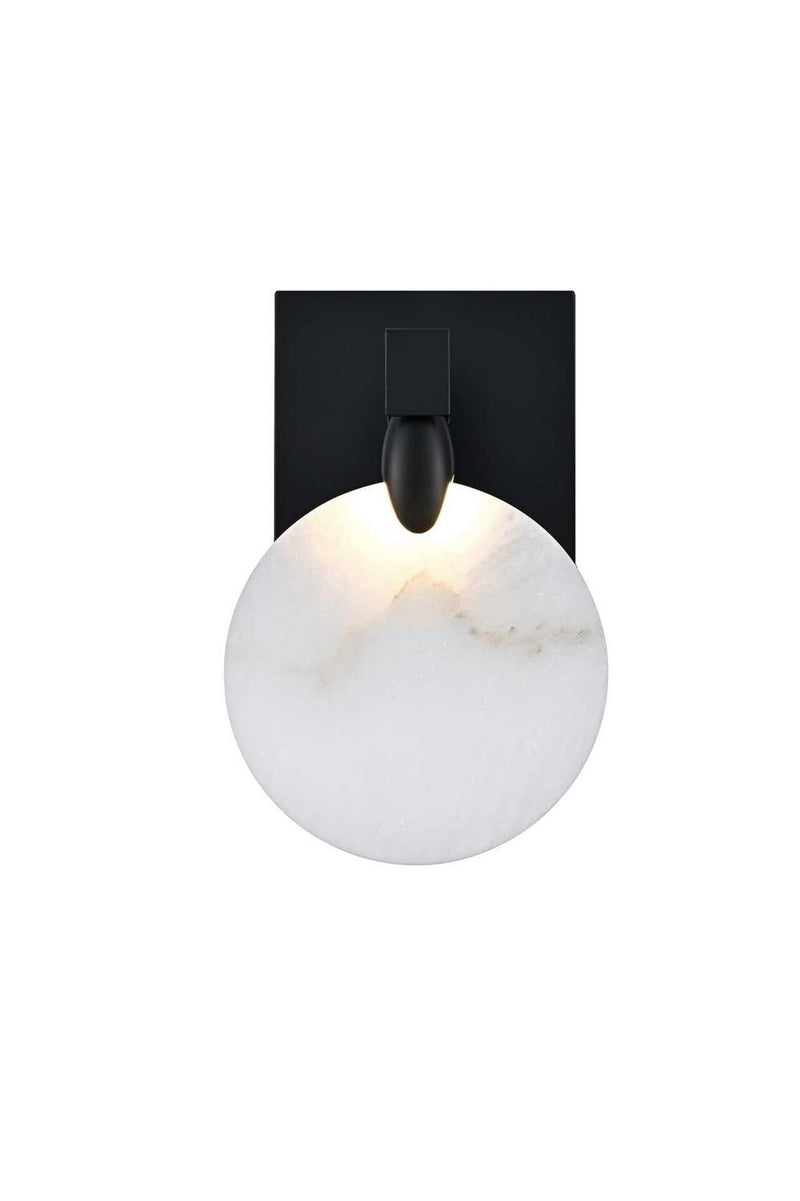 Elegant Lighting 1012W6BK-11ST LED Wall Sconce, Black