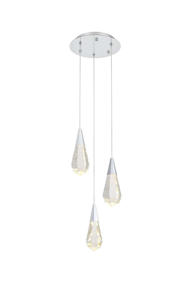 Elegant Lighting 1013D12C-02CR LED Pendant, Chrome
