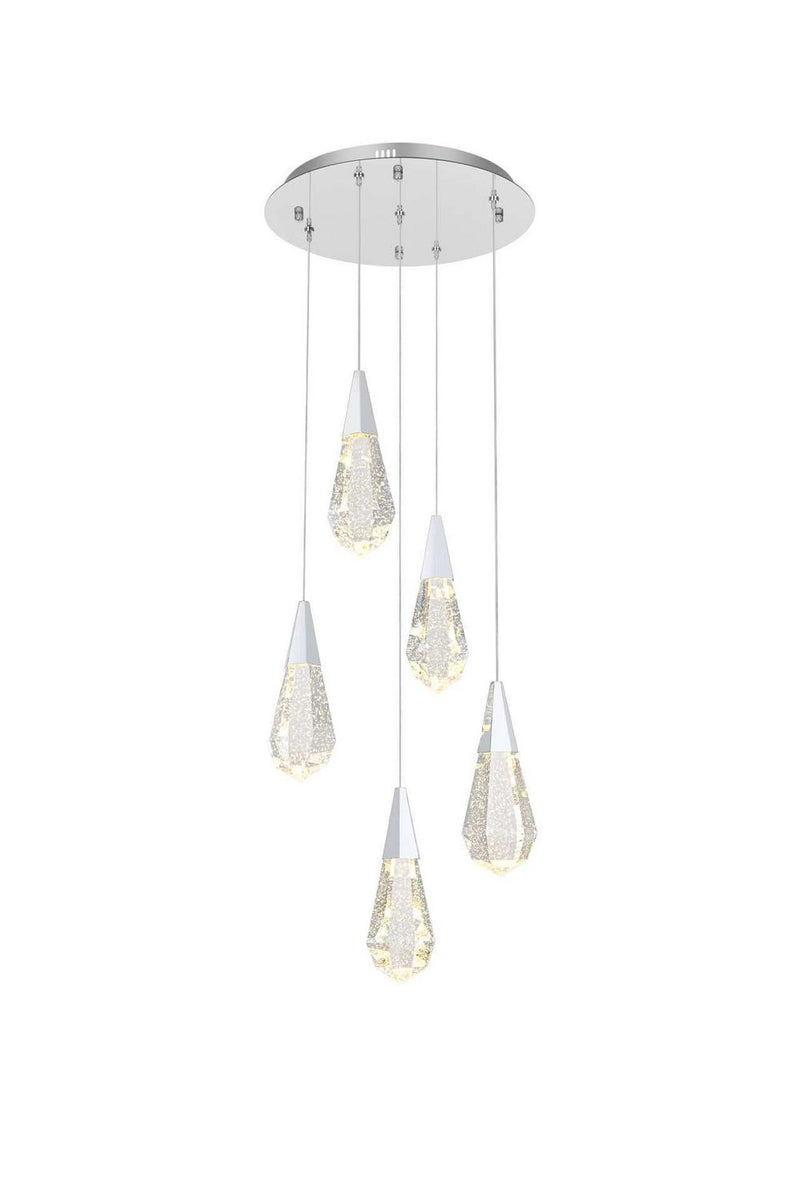 Elegant Lighting 1013D16C-02CR LED Pendant, Chrome