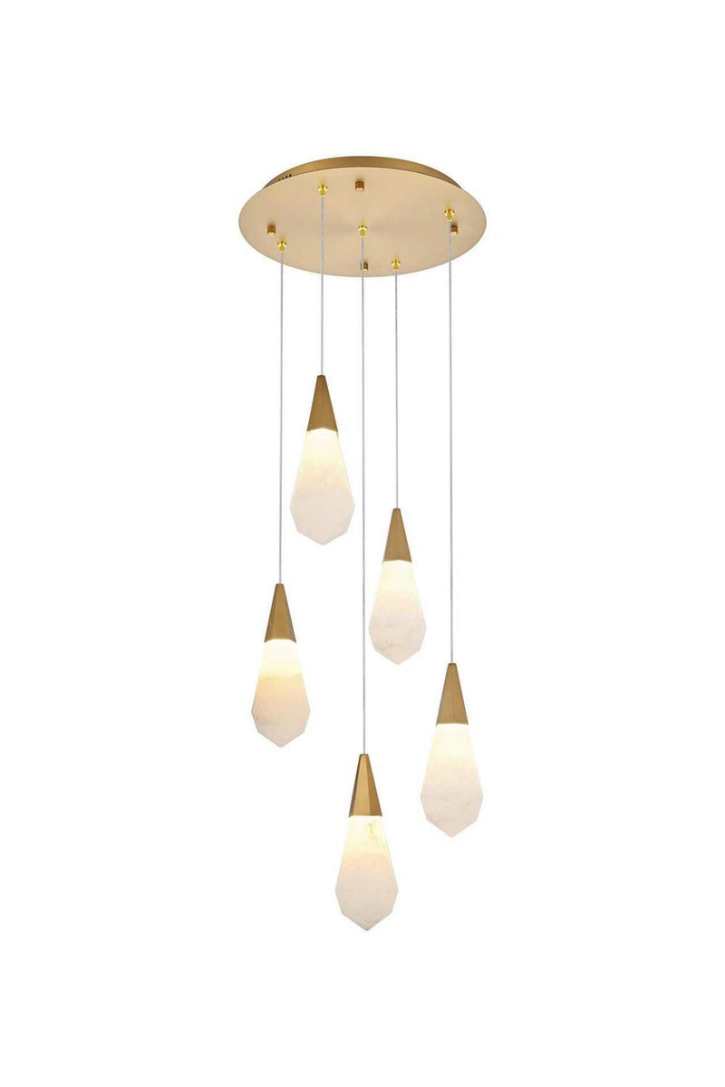 Elegant Lighting 1013D16SG-22ST LED Pendant, Satin Gold