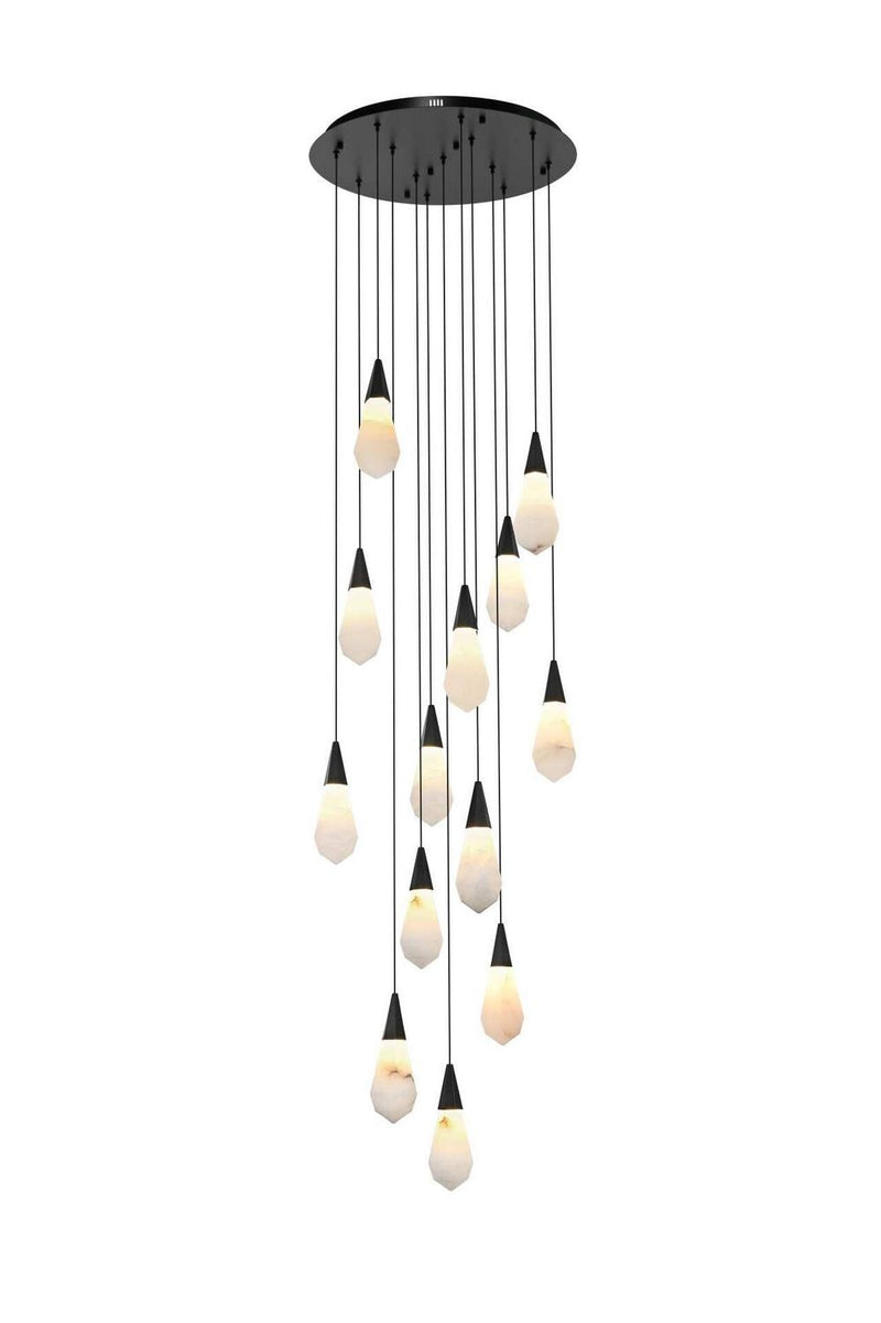 Elegant Lighting 1013D24BK-22ST LED Pendant, Black