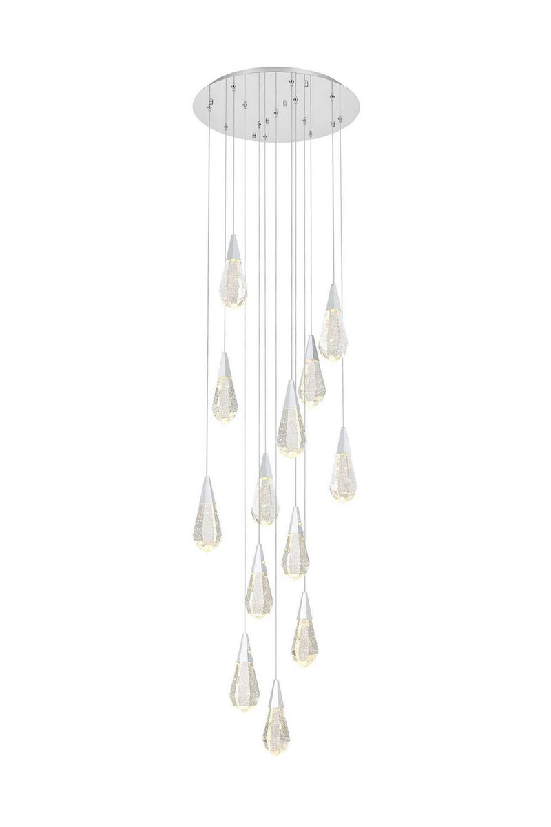 Elegant Lighting 1013D24C-02CR LED Pendant, Chrome