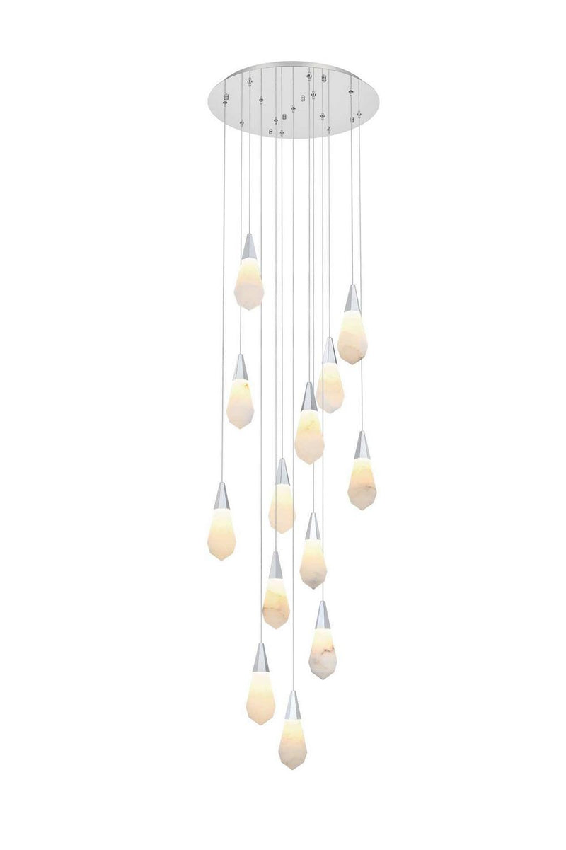 Elegant Lighting 1013D24C-22ST LED Pendant, Chrome