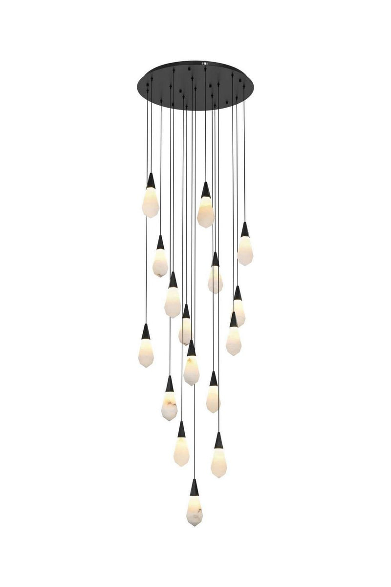 Elegant Lighting 1013D28BK-22ST LED Pendant, Black