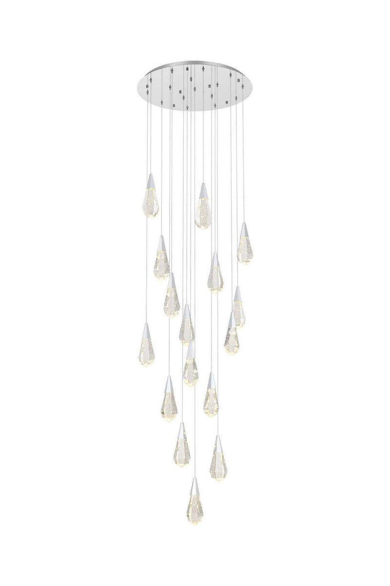 Elegant Lighting 1013D28C-02CR LED Pendant, Chrome