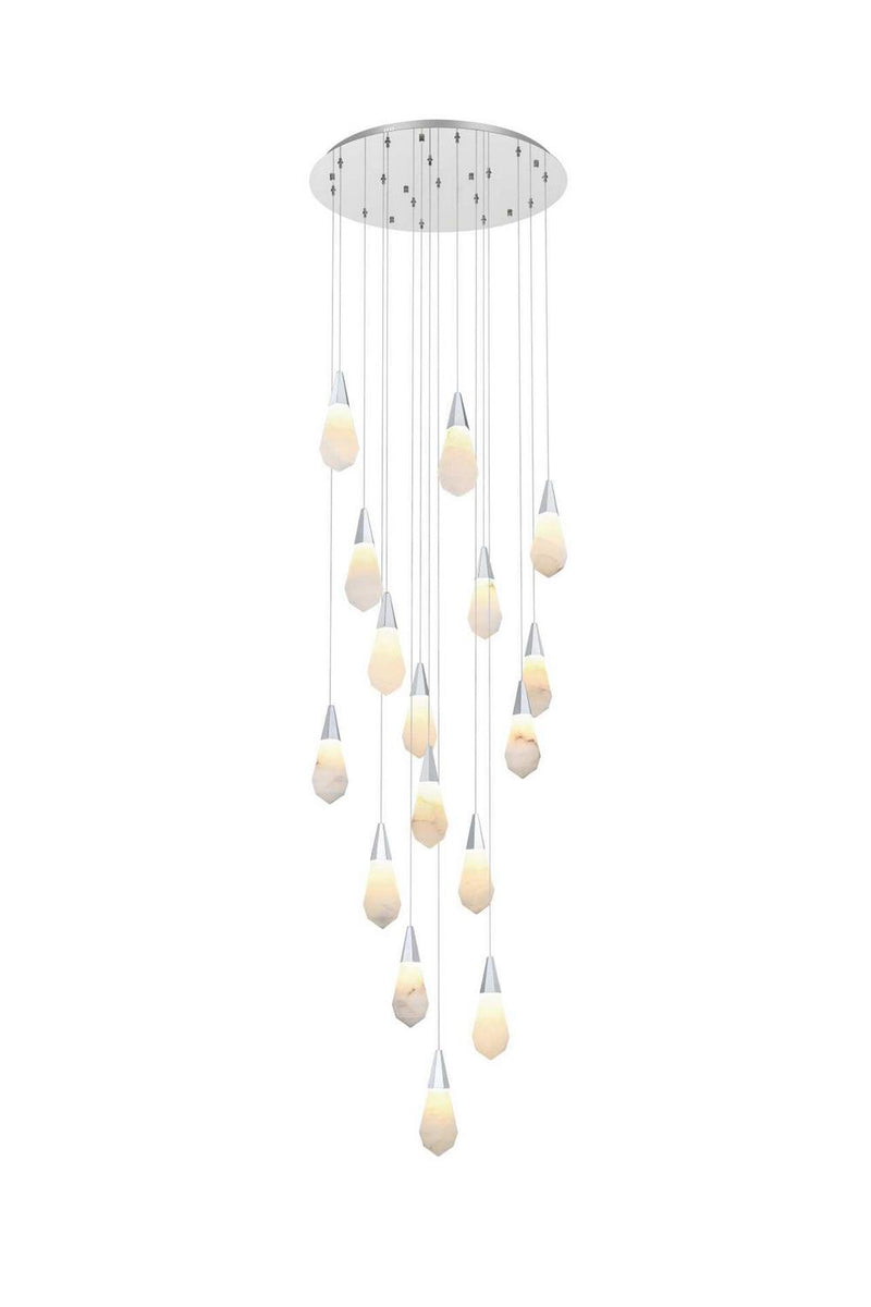 Elegant Lighting 1013D28C-22ST LED Pendant, Chrome