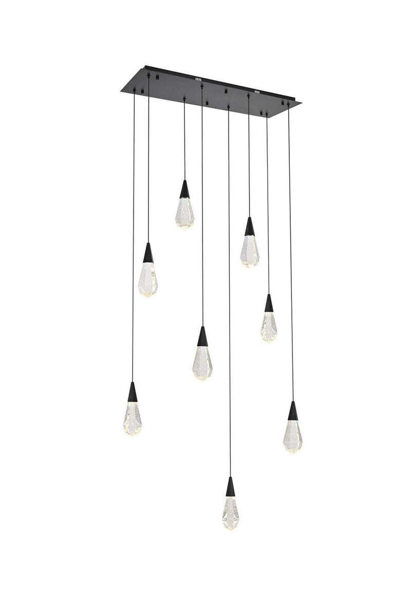 Elegant Lighting 1013D36BK-02CR LED Pendant, Black