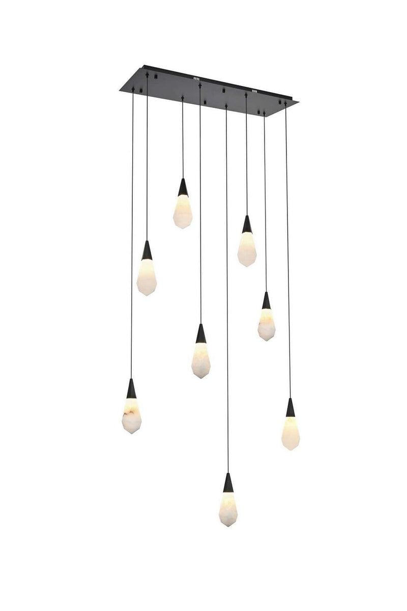 Elegant Lighting 1013D36BK-22ST LED Pendant, Black