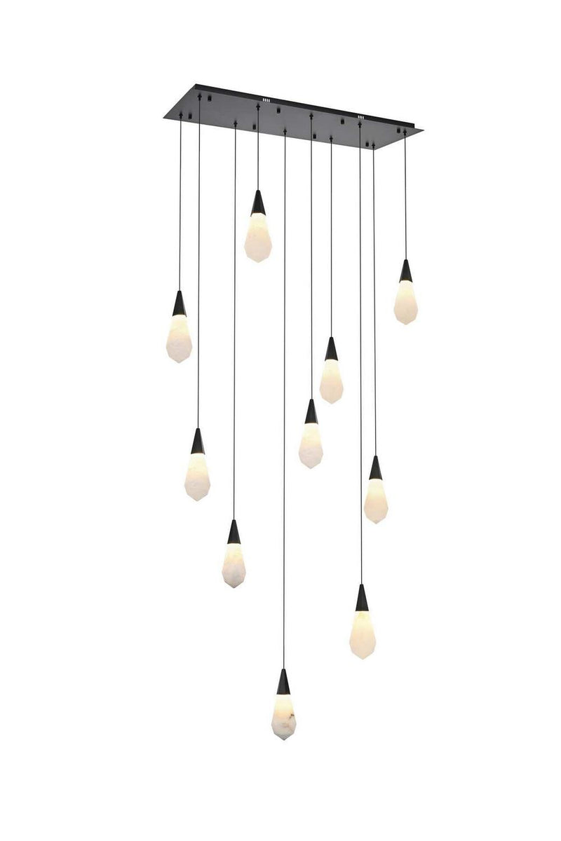 Elegant Lighting 1013D42BK-22ST LED Pendant, Black