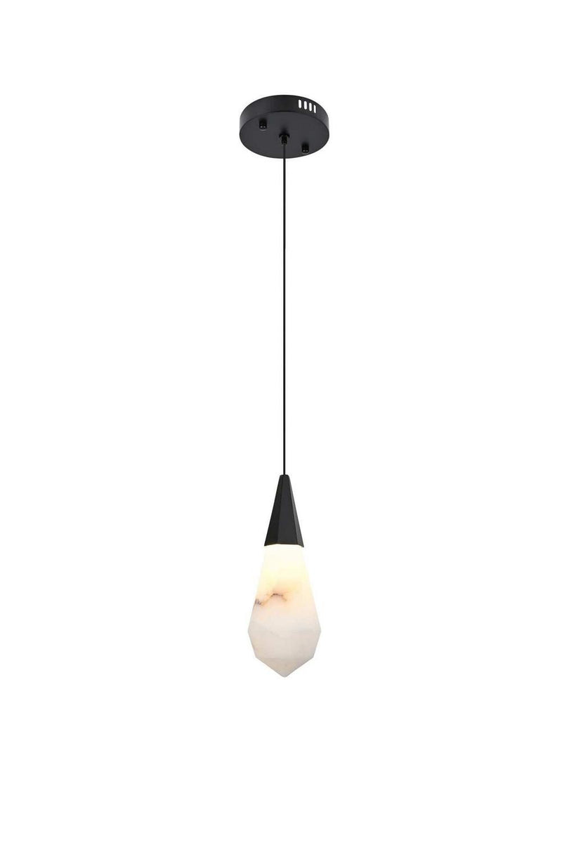 Elegant Lighting 1013D5BK-22ST LED Pendant, Black