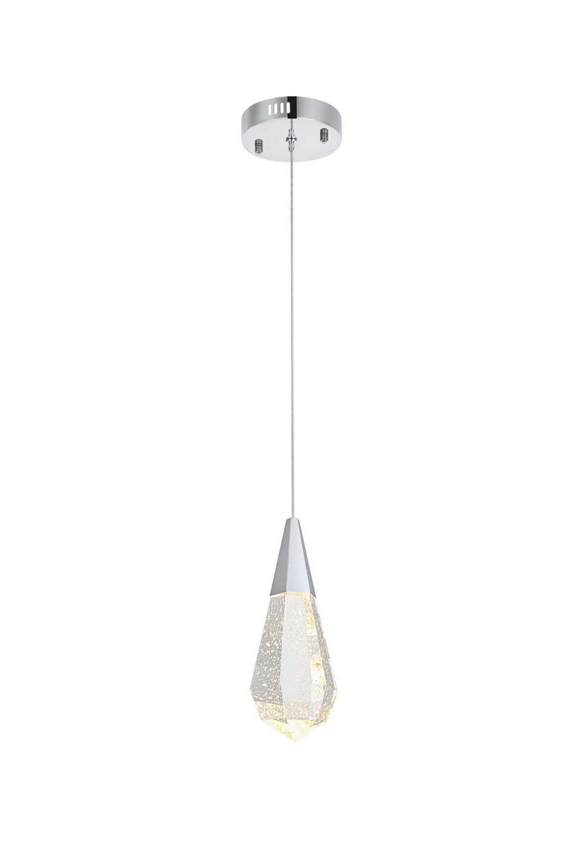 Elegant Lighting 1013D5C-02CR LED Pendant, Chrome