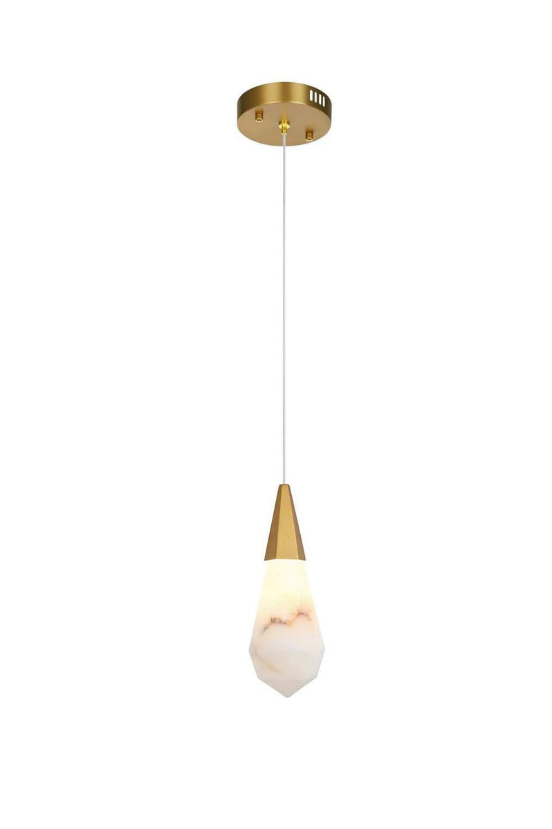 Elegant Lighting 1013D5SG-22ST LED Pendant, Satin Gold
