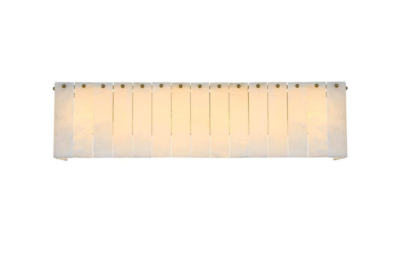 Elegant Lighting 1015W30SG-33ST Six Light Wall Sconce, Satin Gold