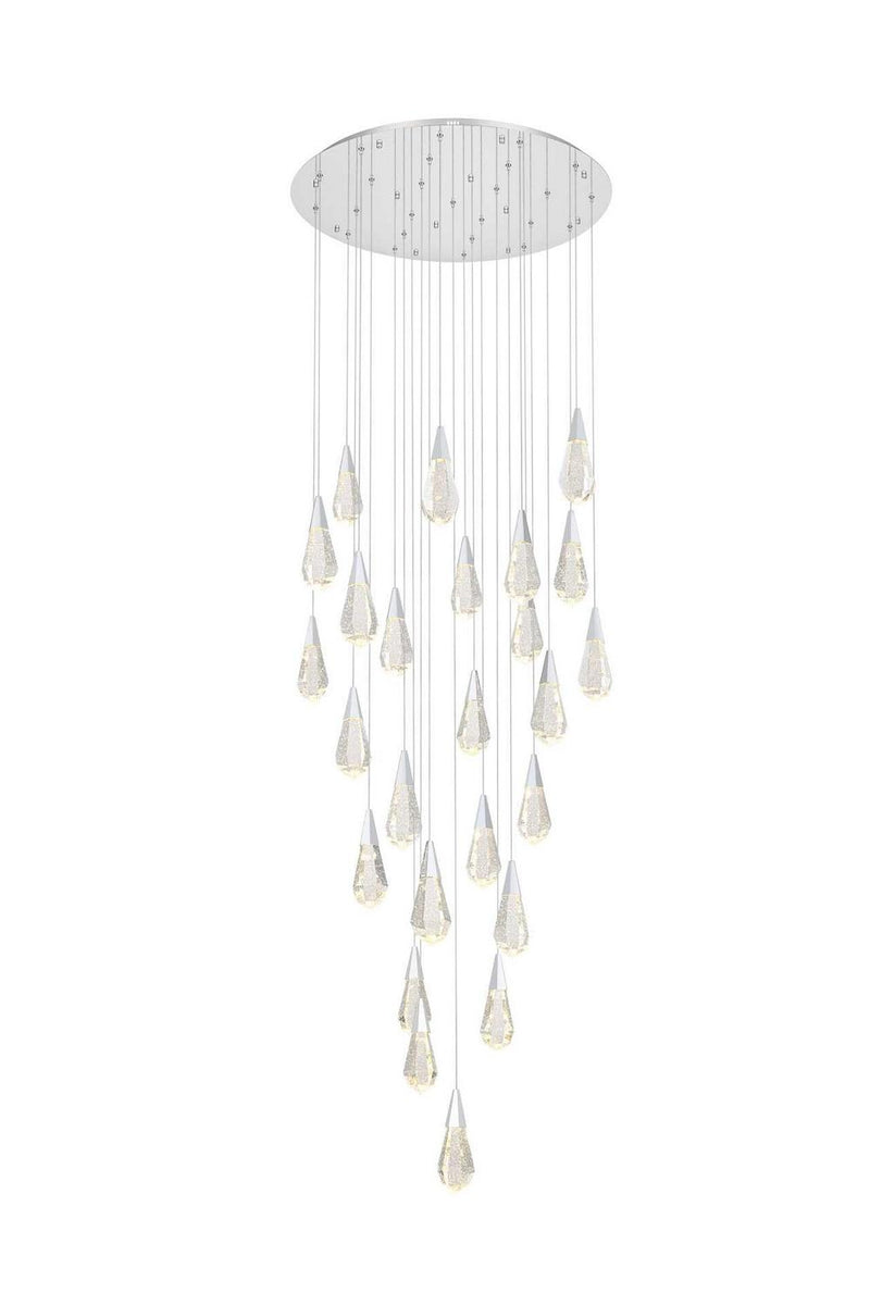 Elegant Lighting 1013G36C-02CR LED Chandelier, Chrome