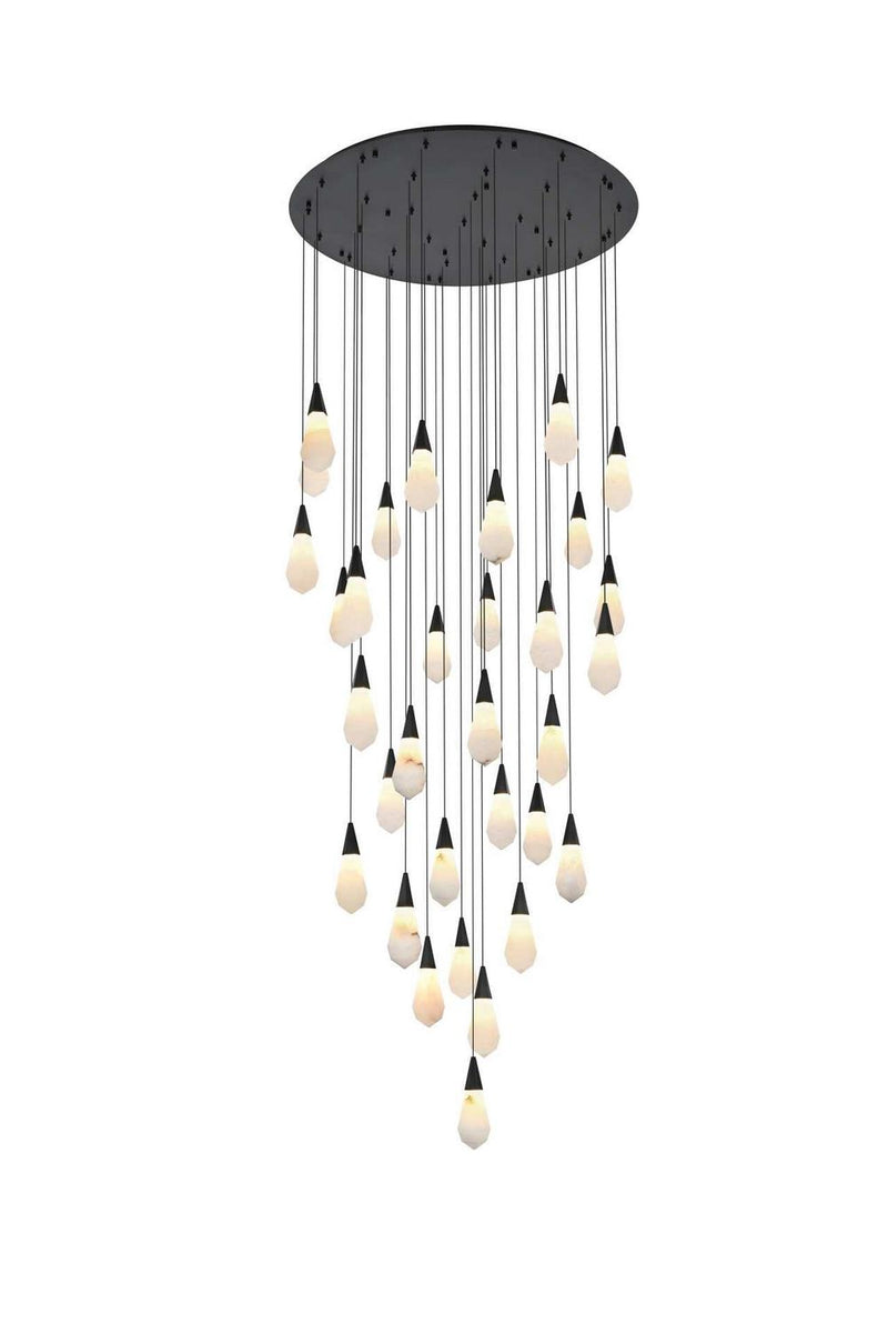 Elegant Lighting 1013G42BK-22ST LED Chandelier, Black