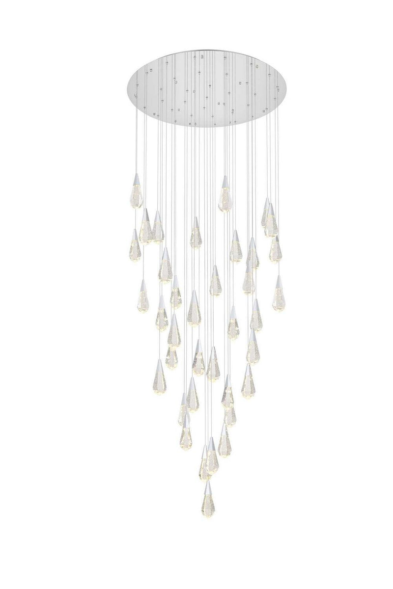 Elegant Lighting 1013G48C-02CR LED Chandelier, Chrome